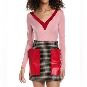NEW Burberry Two-Tone Jersey Bodysuit